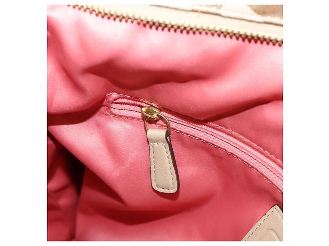 Borsa a Tracolla Coach Nylon 2way Beige Gold Auth 202750A D'oro - vista 23