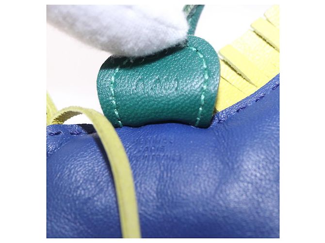Hermès HERMES Rodeo MM Charm Leather Blue Auth 203043M - vista 16