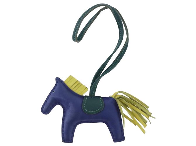 Hermès HERMES Rodeo MM Charm Leather Blue Auth 203043M - vista 2