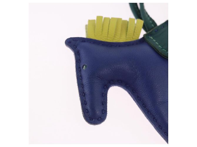 Hermès HERMES Rodeo MM Charm Leather Blue Auth 203043M - vista 5