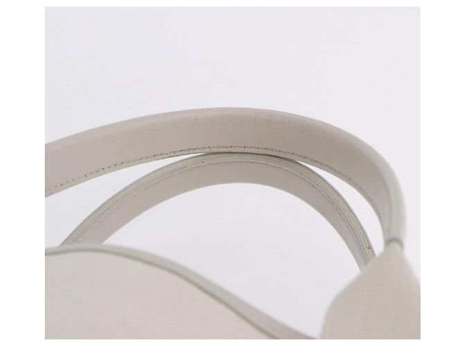Borsa a mano BALENCIAGA Navy Cabas Canvas Ivory Silver 339933 Auth 202675A Argento Crudo - vista 11