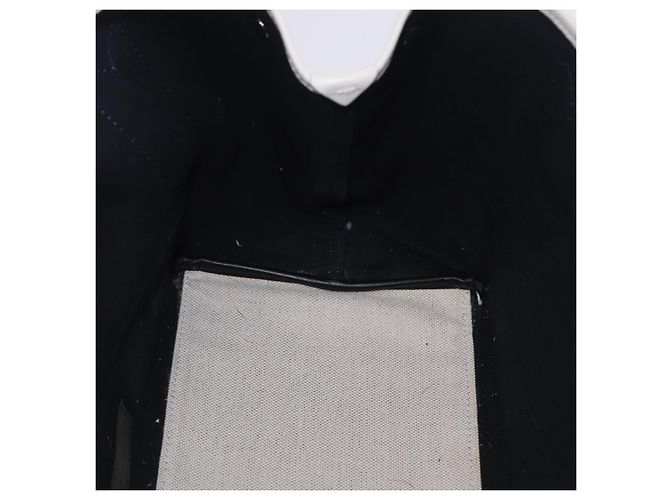 Borsa a mano BALENCIAGA Navy Cabas Canvas Ivory Silver 339933 Auth 202675A Argento Crudo - vista 20