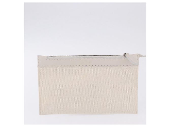 Borsa a mano BALENCIAGA Navy Cabas Canvas Ivory Silver 339933 Auth 202675A Argento Crudo - vista 24
