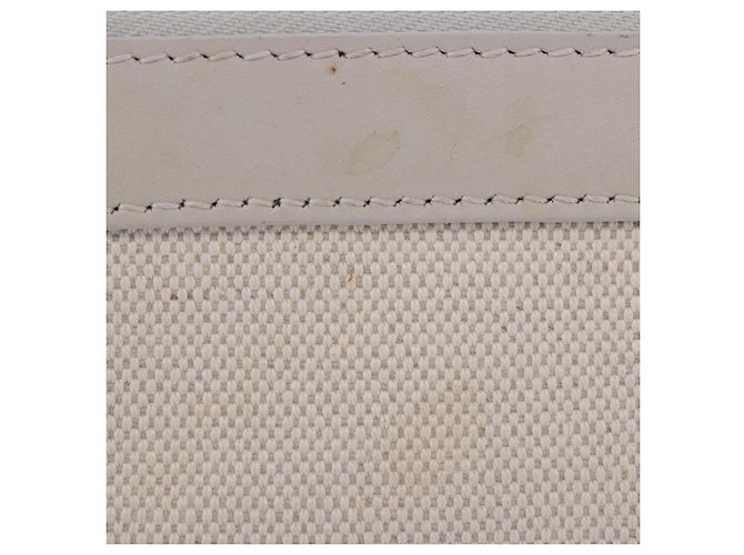 Borsa a mano BALENCIAGA Navy Cabas Canvas Ivory Silver 339933 Auth 202675A Argento Crudo - vista 25