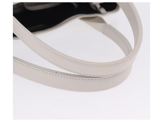 Borsa a mano BALENCIAGA Navy Cabas Canvas Ivory Silver 339933 Auth 202675A Argento Crudo - vista 9