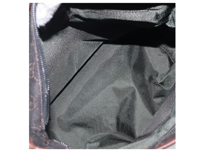 Borsa a mano GUCCI GG Canvas Marrone Scuro Argento 28893 Auth BA15708 - vista 18