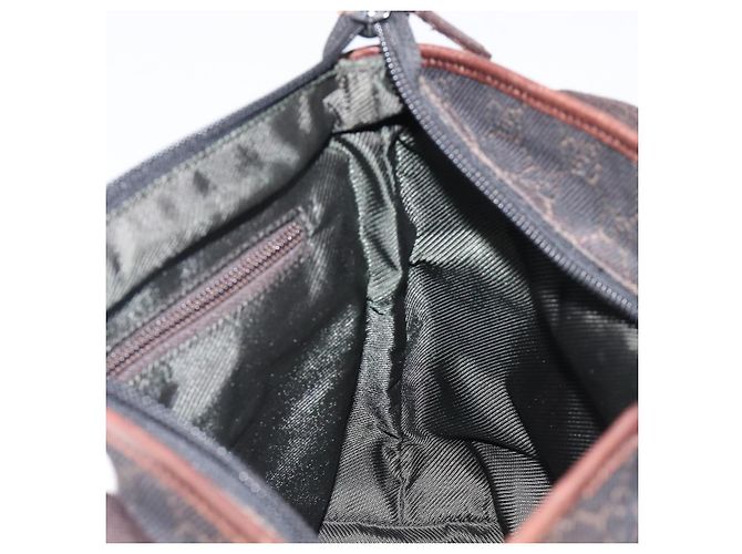Borsa a mano GUCCI GG Canvas Marrone Scuro Argento 28893 Auth BA15708 - vista 19