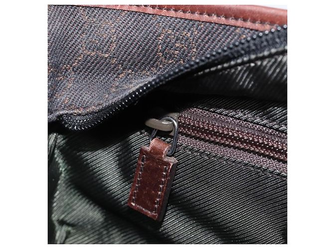 Borsa a mano GUCCI GG Canvas Marrone Scuro Argento 28893 Auth BA15708 - vista 21