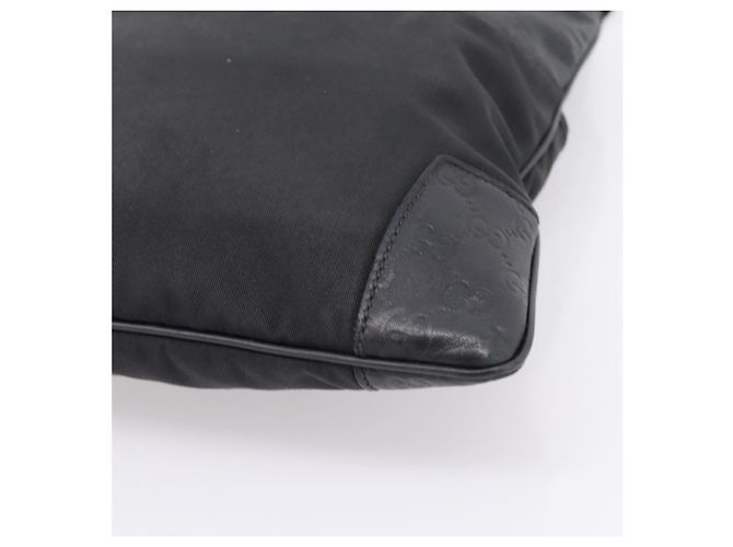 Borsa a tracolla GUCCI GG Canvas Guccissima Canvas Black Silver 161822 Auth 200724 Nero Argento - vista 12