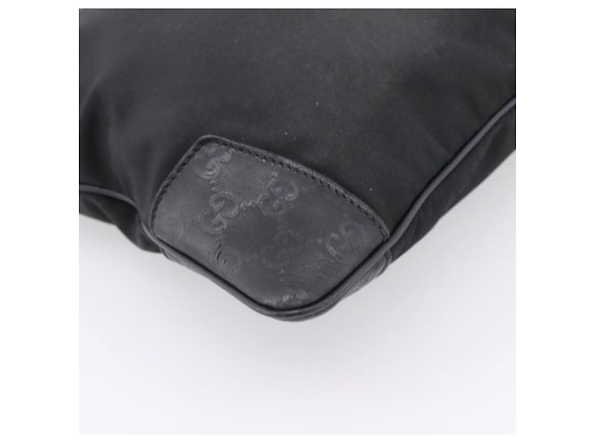 Borsa a tracolla GUCCI GG Canvas Guccissima Canvas Black Silver 161822 Auth 200724 Nero Argento - vista 13