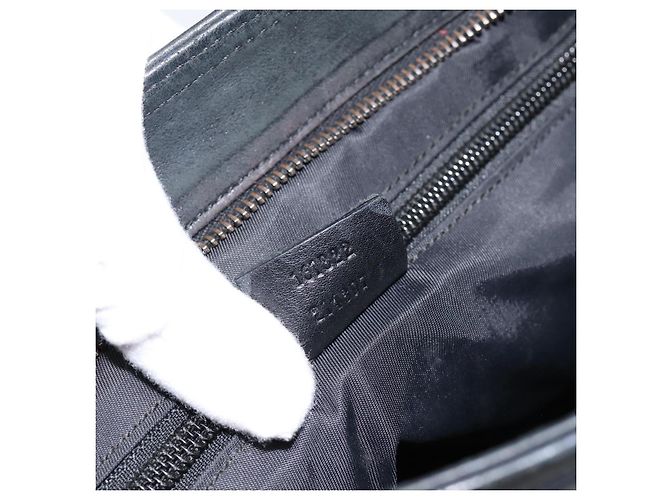 Borsa a tracolla GUCCI GG Canvas Guccissima Canvas Black Silver 161822 Auth 200724 Nero Argento - vista 22