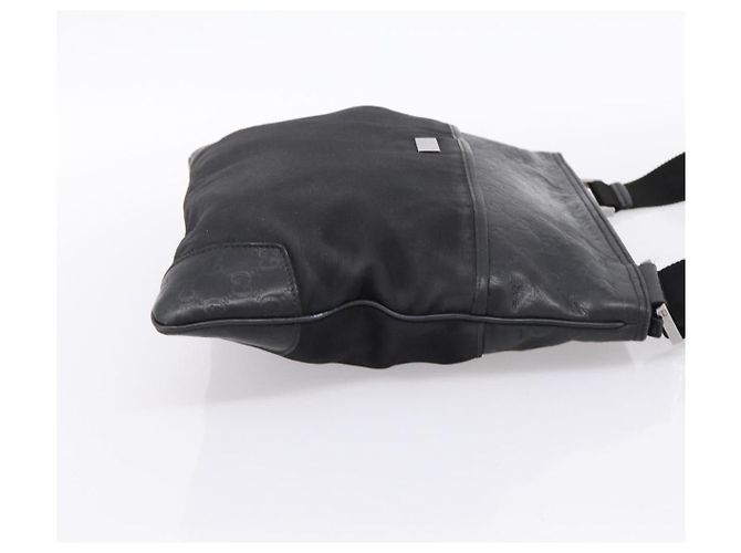 Borsa a tracolla GUCCI GG Canvas Guccissima Canvas Black Silver 161822 Auth 200724 Nero Argento - vista 5