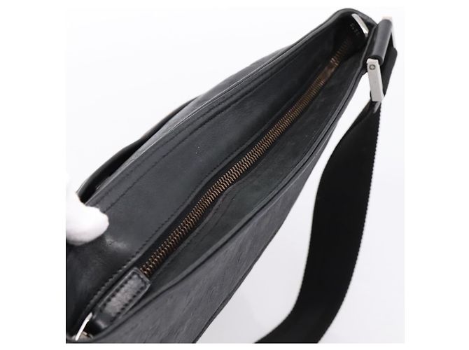 Borsa a tracolla GUCCI GG Canvas Guccissima Canvas Black Silver 161822 Auth 200724 Nero Argento - vista 6