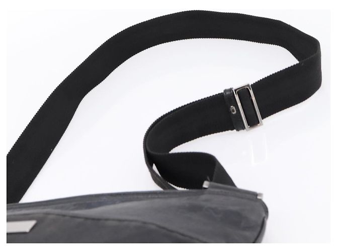 Borsa a tracolla GUCCI GG Canvas Guccissima Canvas Black Silver 161822 Auth 200724 Nero Argento - vista 8