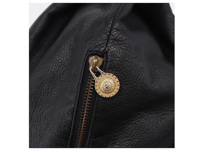 Zaino Gianni Versace in pelle nera e oro Auth BA15406 Nero - vista 14