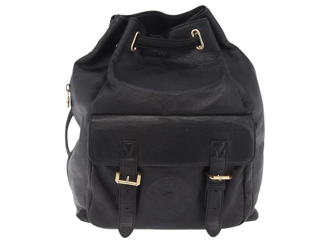 Zaino Gianni Versace in pelle nera e oro Auth BA15406 Nero - vista 2