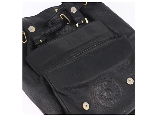 Zaino Gianni Versace in pelle nera e oro Auth BA15406 Nero - vista 24
