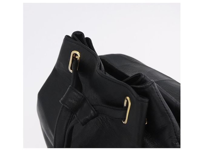 Zaino Gianni Versace in pelle nera e oro Auth BA15406 Nero - vista 6