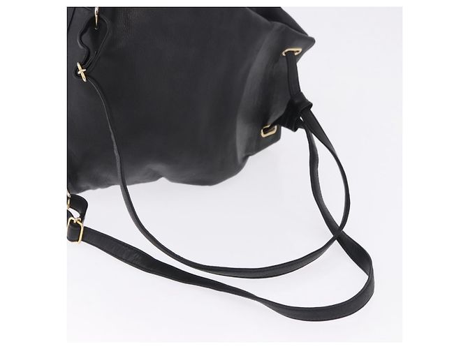 Zaino Gianni Versace in pelle nera e oro Auth BA15406 Nero - vista 7