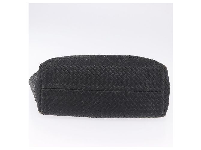 Borsa Cabas MM BOTTEGA VENETA INTRECCIATO in pelle nera 115664 Auth 200843A - vista 10