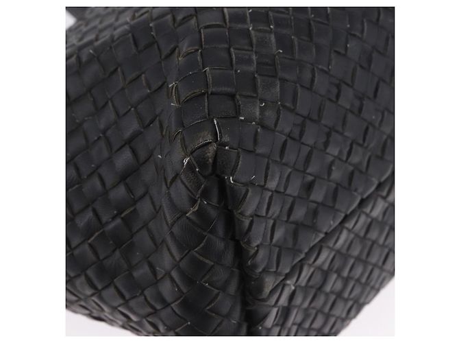 Borsa Cabas MM BOTTEGA VENETA INTRECCIATO in pelle nera 115664 Auth 200843A - vista 11