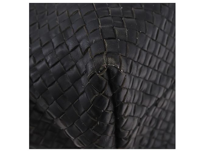 Borsa Cabas MM BOTTEGA VENETA INTRECCIATO in pelle nera 115664 Auth 200843A - vista 13