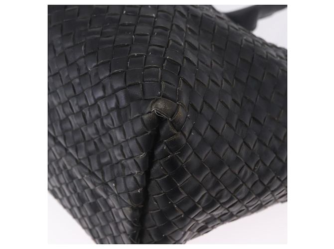 Borsa Cabas MM BOTTEGA VENETA INTRECCIATO in pelle nera 115664 Auth 200843A - vista 14