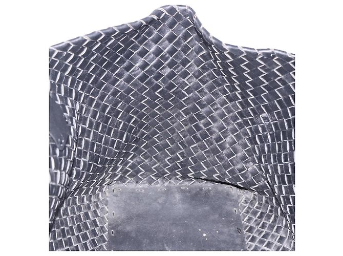 Borsa Cabas MM BOTTEGA VENETA INTRECCIATO in pelle nera 115664 Auth 200843A - vista 17