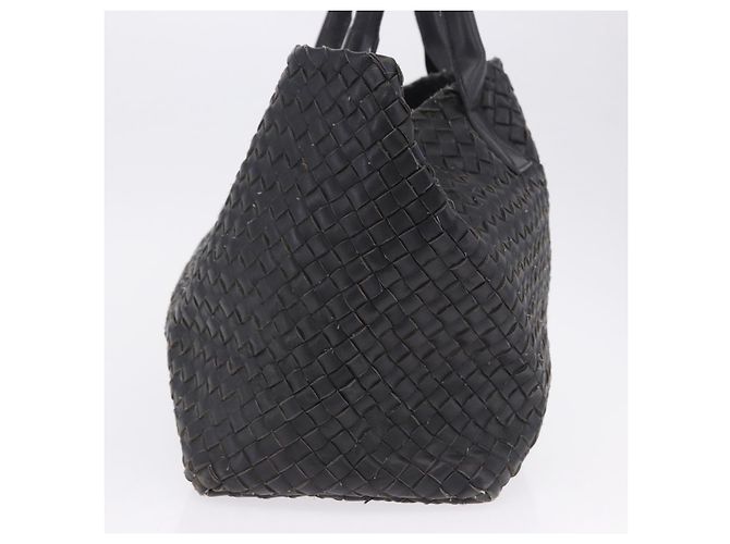 Borsa Cabas MM BOTTEGA VENETA INTRECCIATO in pelle nera 115664 Auth 200843A - vista 5