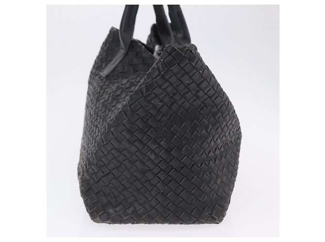 Borsa Cabas MM BOTTEGA VENETA INTRECCIATO in pelle nera 115664 Auth 200843A - vista 6