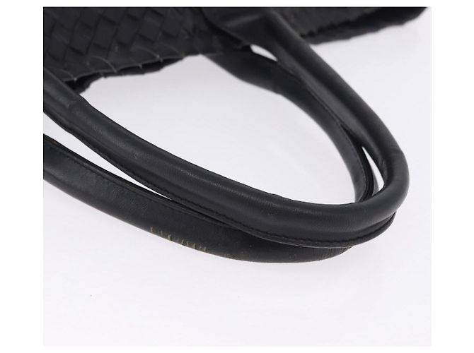 Borsa Cabas MM BOTTEGA VENETA INTRECCIATO in pelle nera 115664 Auth 200843A - vista 8
