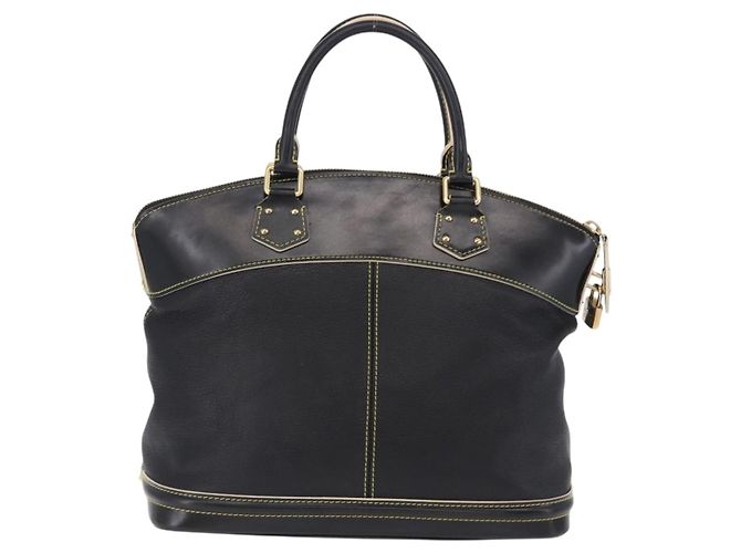 LOUIS VUITTON Suhari Lockit PM Hand Bag Leather Black M91888 LV Auth bs36825V Negro - vista 3