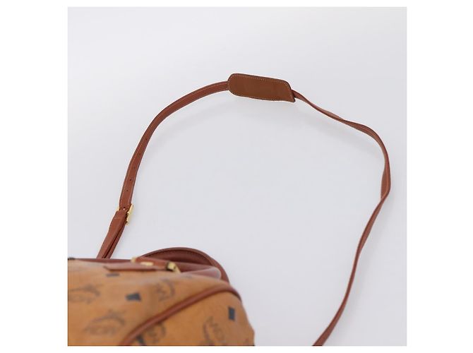 Borsa a mano MCM Logogram Vicetos PVC Leather 2way Brown Gold Auth 203245A Marrone D'oro - vista 10