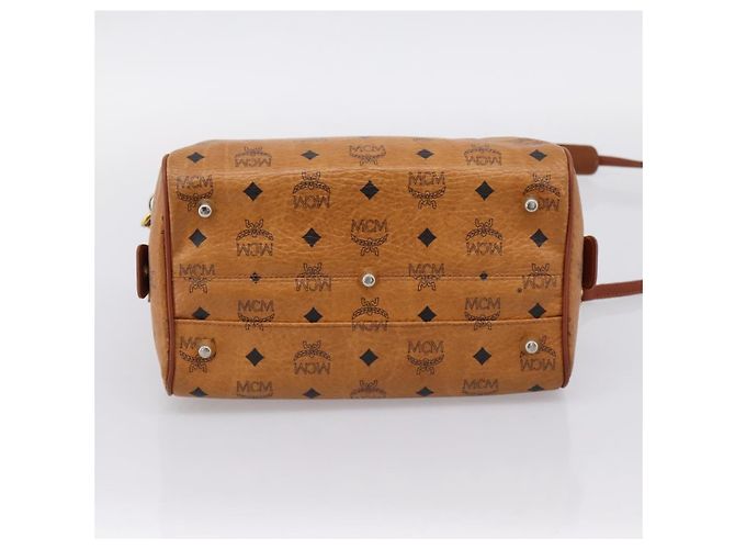 Borsa a mano MCM Logogram Vicetos PVC Leather 2way Brown Gold Auth 203245A Marrone D'oro - vista 11