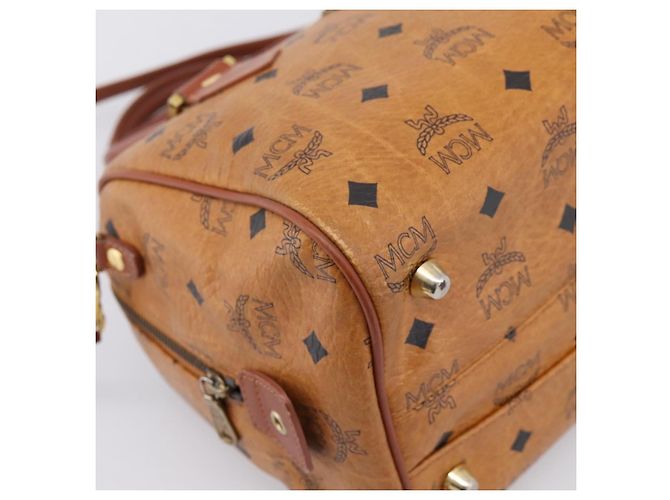 Borsa a mano MCM Logogram Vicetos PVC Leather 2way Brown Gold Auth 203245A Marrone D'oro - vista 13