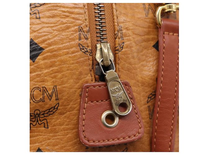 Borsa a mano MCM Logogram Vicetos PVC Leather 2way Brown Gold Auth 203245A Marrone D'oro - vista 17