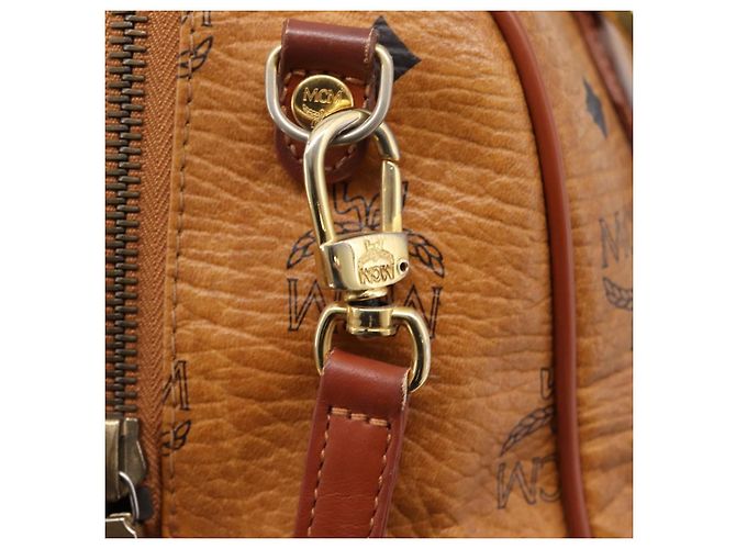 Borsa a mano MCM Logogram Vicetos PVC Leather 2way Brown Gold Auth 203245A Marrone D'oro - vista 18
