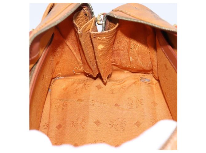 Borsa a mano MCM Logogram Vicetos PVC Leather 2way Brown Gold Auth 203245A Marrone D'oro - vista 20