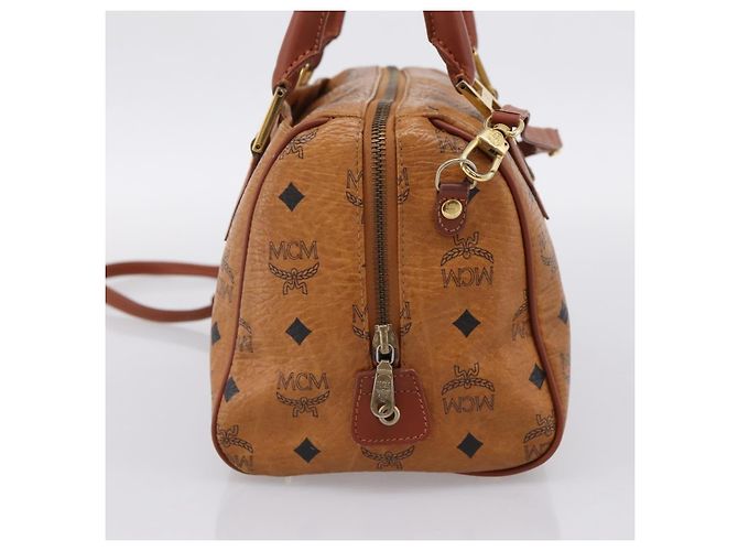 Borsa a mano MCM Logogram Vicetos PVC Leather 2way Brown Gold Auth 203245A Marrone D'oro - vista 4
