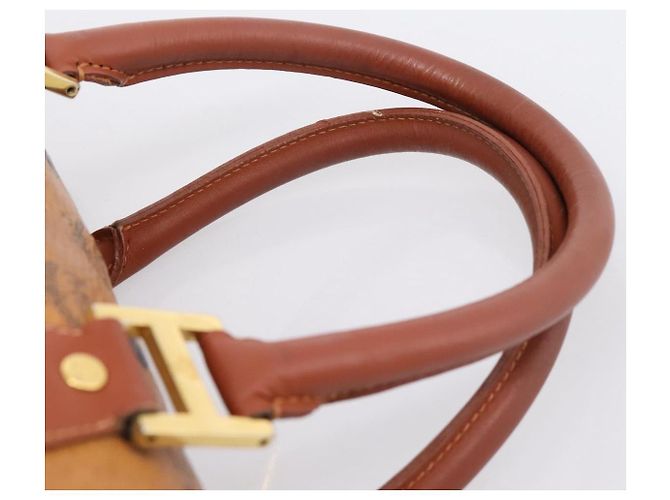 Borsa a mano MCM Logogram Vicetos PVC Leather 2way Brown Gold Auth 203245A Marrone D'oro - vista 8