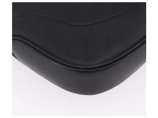 Borsa a tracolla GUCCI Jackie Chain in pelle nera e argento 001 4015 Auth 200526V Nero - vista 11