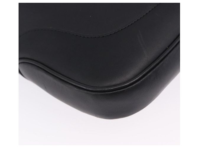 Borsa a tracolla GUCCI Jackie Chain in pelle nera e argento 001 4015 Auth 200526V Nero - vista 13