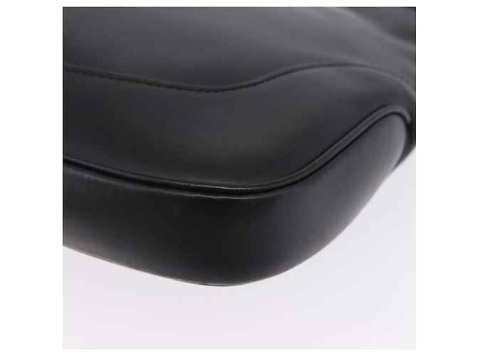 Borsa a tracolla GUCCI Jackie Chain in pelle nera e argento 001 4015 Auth 200526V Nero - vista 14