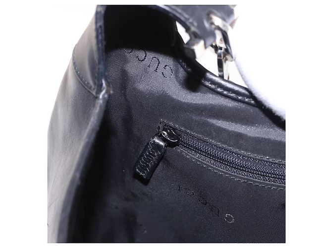 Borsa a tracolla GUCCI Jackie Chain in pelle nera e argento 001 4015 Auth 200526V Nero - vista 21
