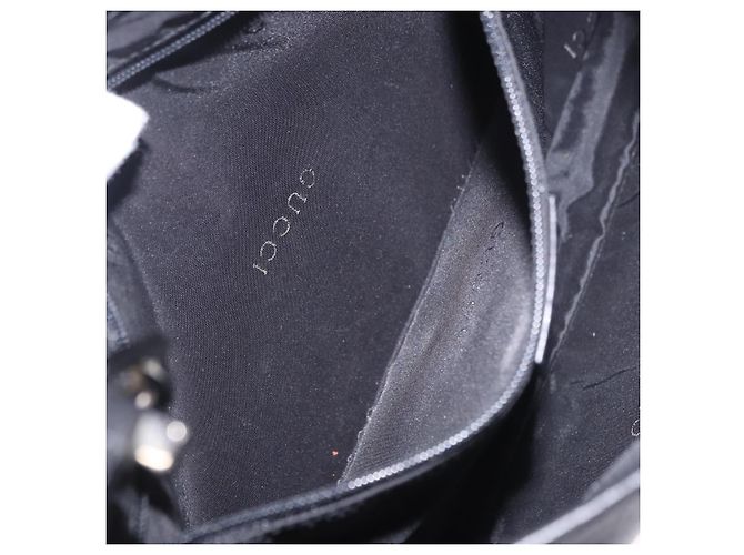 Borsa a tracolla GUCCI Jackie Chain in pelle nera e argento 001 4015 Auth 200526V Nero - vista 22