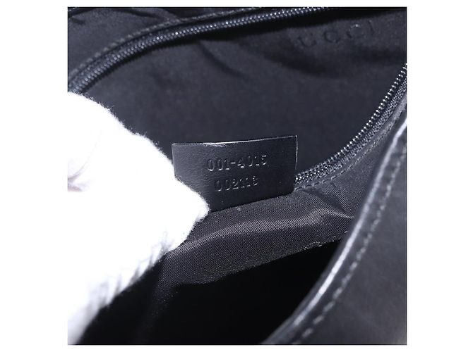 Borsa a tracolla GUCCI Jackie Chain in pelle nera e argento 001 4015 Auth 200526V Nero - vista 23