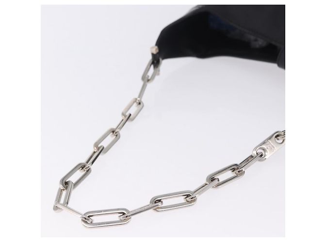 Borsa a tracolla GUCCI Jackie Chain in pelle nera e argento 001 4015 Auth 200526V Nero - vista 8