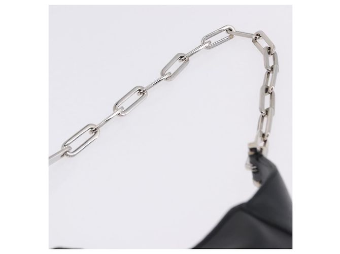Borsa a tracolla GUCCI Jackie Chain in pelle nera e argento 001 4015 Auth 200526V Nero - vista 9