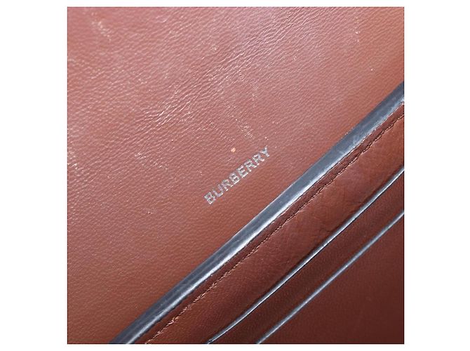 BURBERRY Nova Check Schultertasche Canvas Beige Silver Auth 199844A Silber - Ansicht 17
