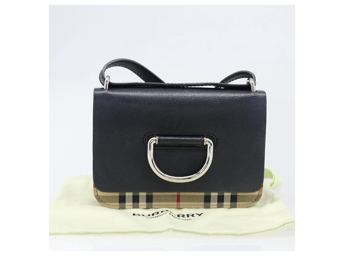 BURBERRY Nova Check Schultertasche Canvas Beige Silver Auth 199844A Silber - Ansicht 26
